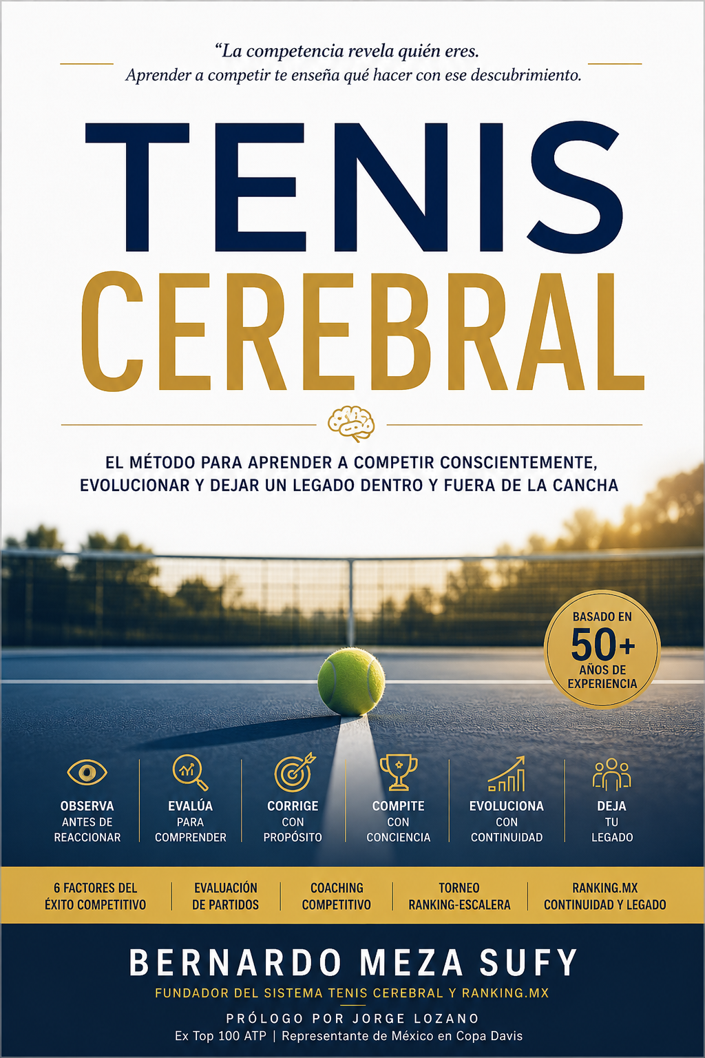 Portada provisional del libro Tenis Cerebral, de Bernardo Meza Sufy